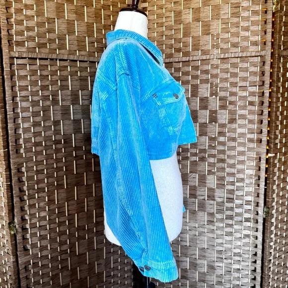 Urban Outfitters BDG blue corduroy cropped jacket L - Picture 7 of 16